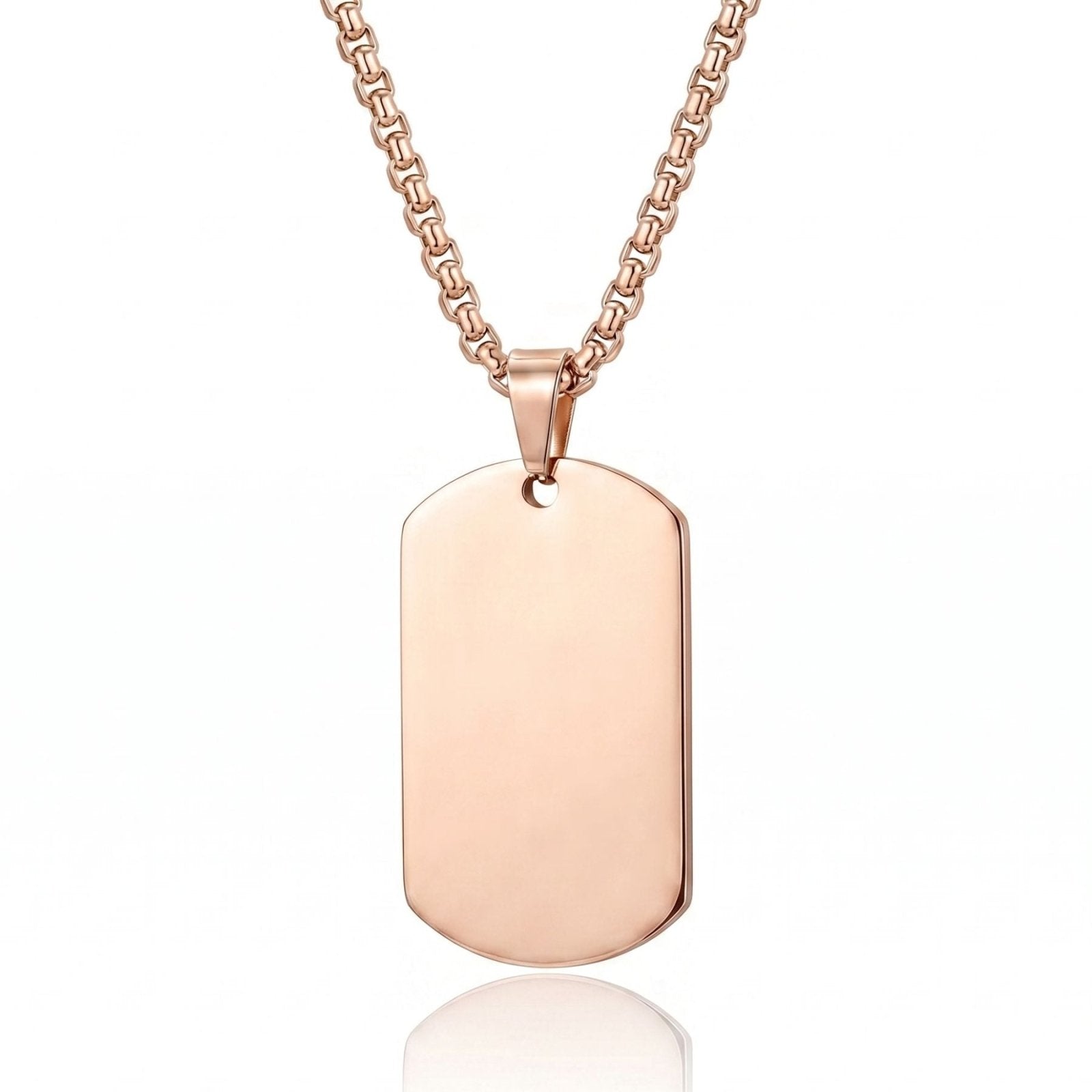 Collier pendentif dog tag pour homme, style militaire, en acier inoxydable