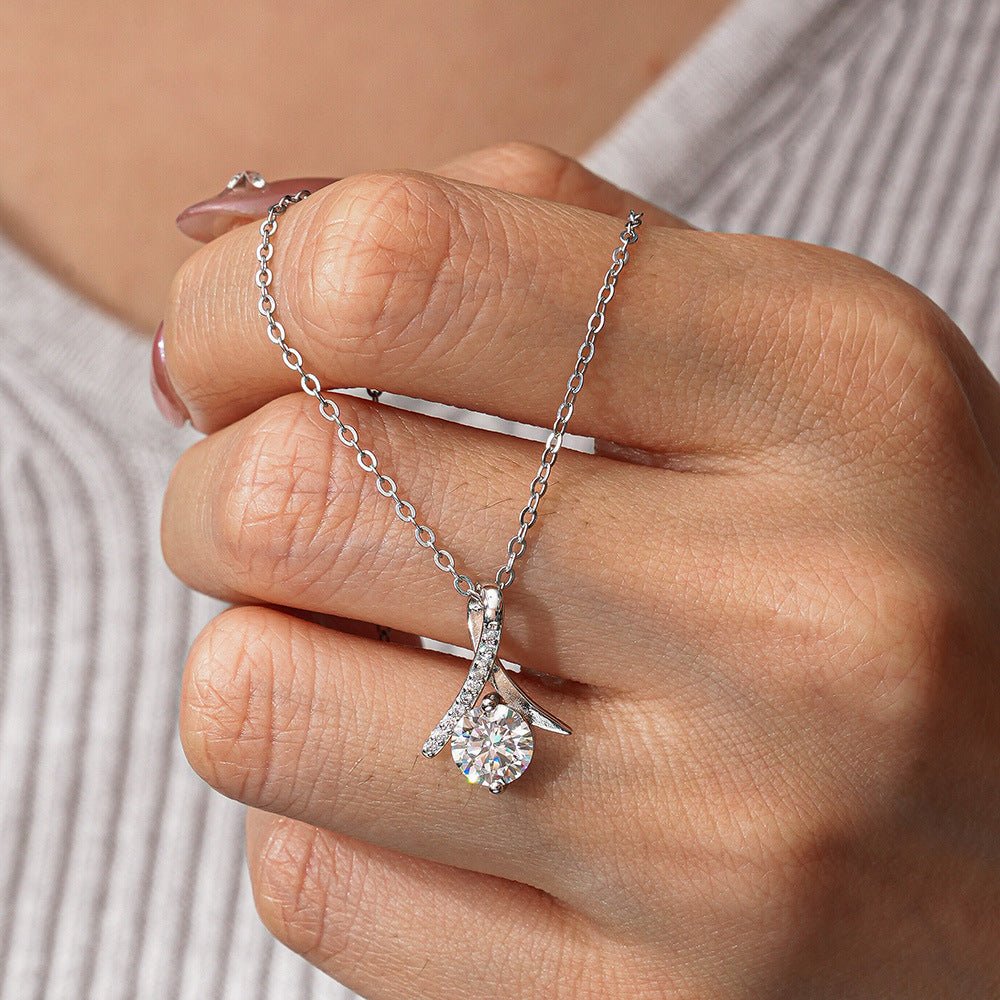 Collier pendentif en argent 925, zircons scintillants et maille forçat, style moderne pour femme, modèle Élena