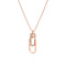 Collier pendentif entrelacé en argent 925, gravure "Forever", style moderne pour femme, modèle Grace