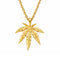 Collier pendentif feuille de cannabis pour homme, en acier inoxydable, motif végétal sculpté au style urbain