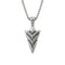 Collier pendentif flèche pour homme, en acier inoxydable, style minimaliste aux détails sculptés