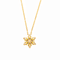 Collier pendentif flocon, acier inoxydable, zircons brillants, taille ajustable, modèle Rachel
