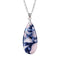 Collier pendentif goutte en pierre naturelle, aventurine et lapis lazuli, style bohème chic