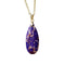 Collier pendentif goutte, en pierres naturelles marbrées, style bohème chic