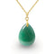 Collier pendentif goutte pour femme, en pierre naturelle aventurine, style bohème chic