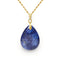Collier pendentif goutte pour femme, en pierre naturelle lapis - lazuli, style bohème chic