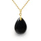 Collier pendentif goutte pour femme, en pierre naturelle obsidienne, style bohème chic