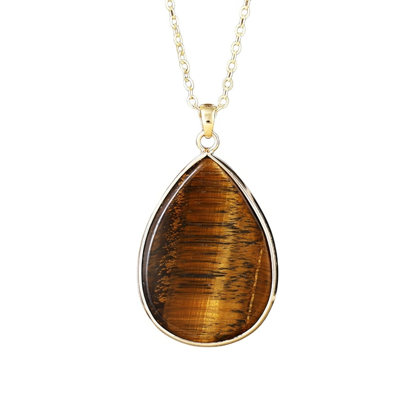 Collier pendentif goutte pour femme, en pierre naturelle, style bohème