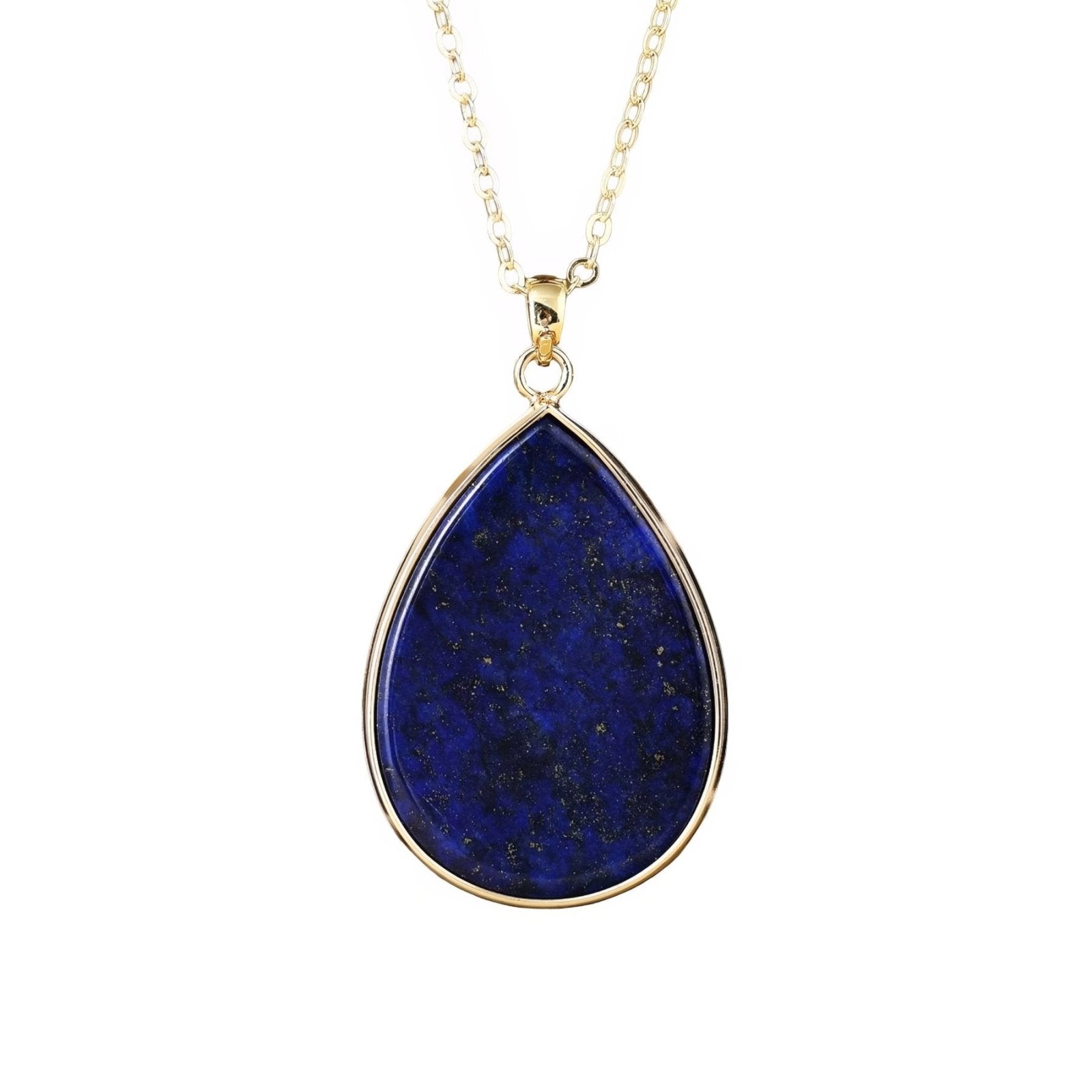 Collier pendentif goutte pour femme, en pierre naturelle, style bohème