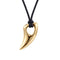  Collier pendentif griffe pour homme, en acier titane, avec cordon noir au style tribal