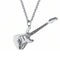 Collier pendentif guitare électrique pour homme, en acier inoxydable, design rock aux détails finement sculptés