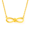 Collier pendentif infini noué doré, argent 925, style minimaliste chic, modèle Aziza