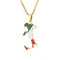 Collier pendentif Italie unisexe, en acier inoxydable, pendentif émaillé aux couleurs du drapeau italien