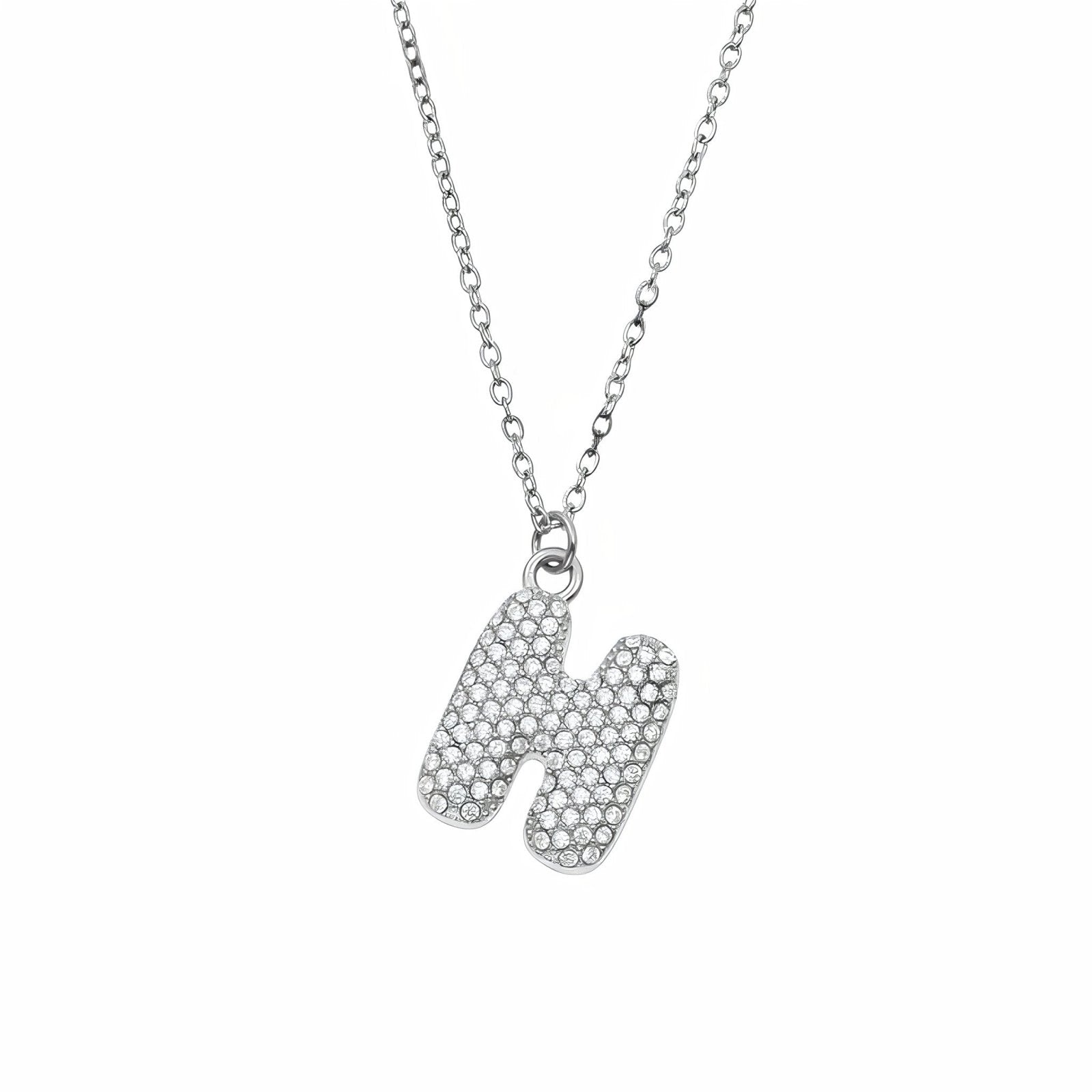 Collier pendentif lettre, acier inoxydable, bijou tendance initiale, modèle Paris