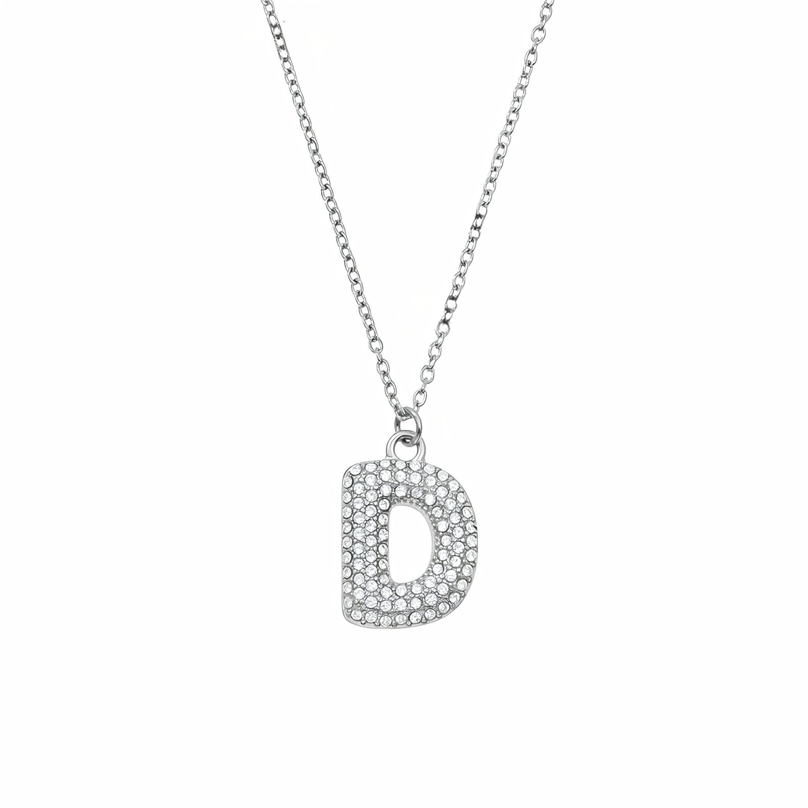 Collier pendentif lettre, acier inoxydable, bijou tendance initiale, modèle Paris