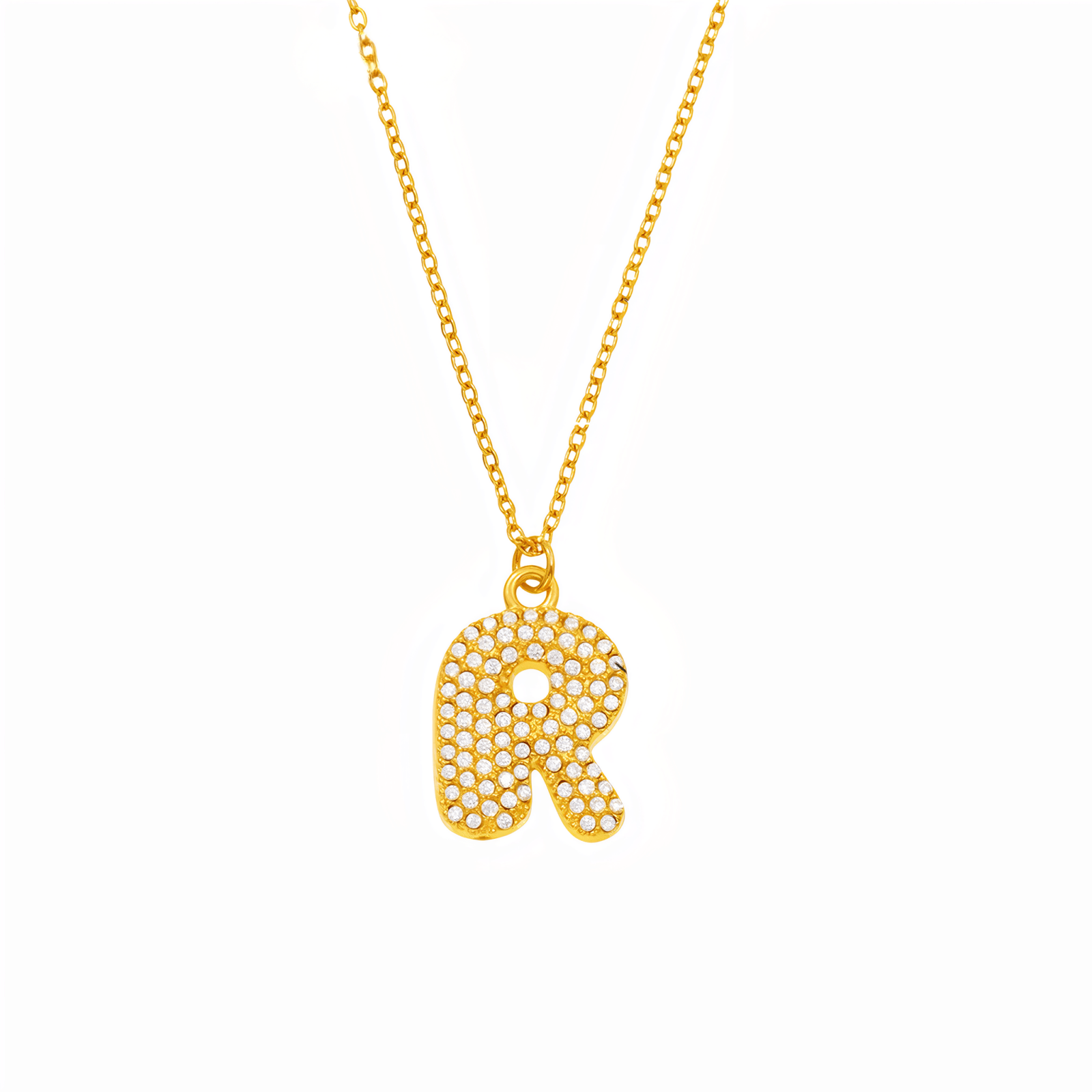 Collier pendentif lettre, plaqué or, bijou tendance initiale, modèle Paris