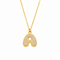 Collier pendentif lettre, plaqué or, bijou tendance initiale, modèle Paris