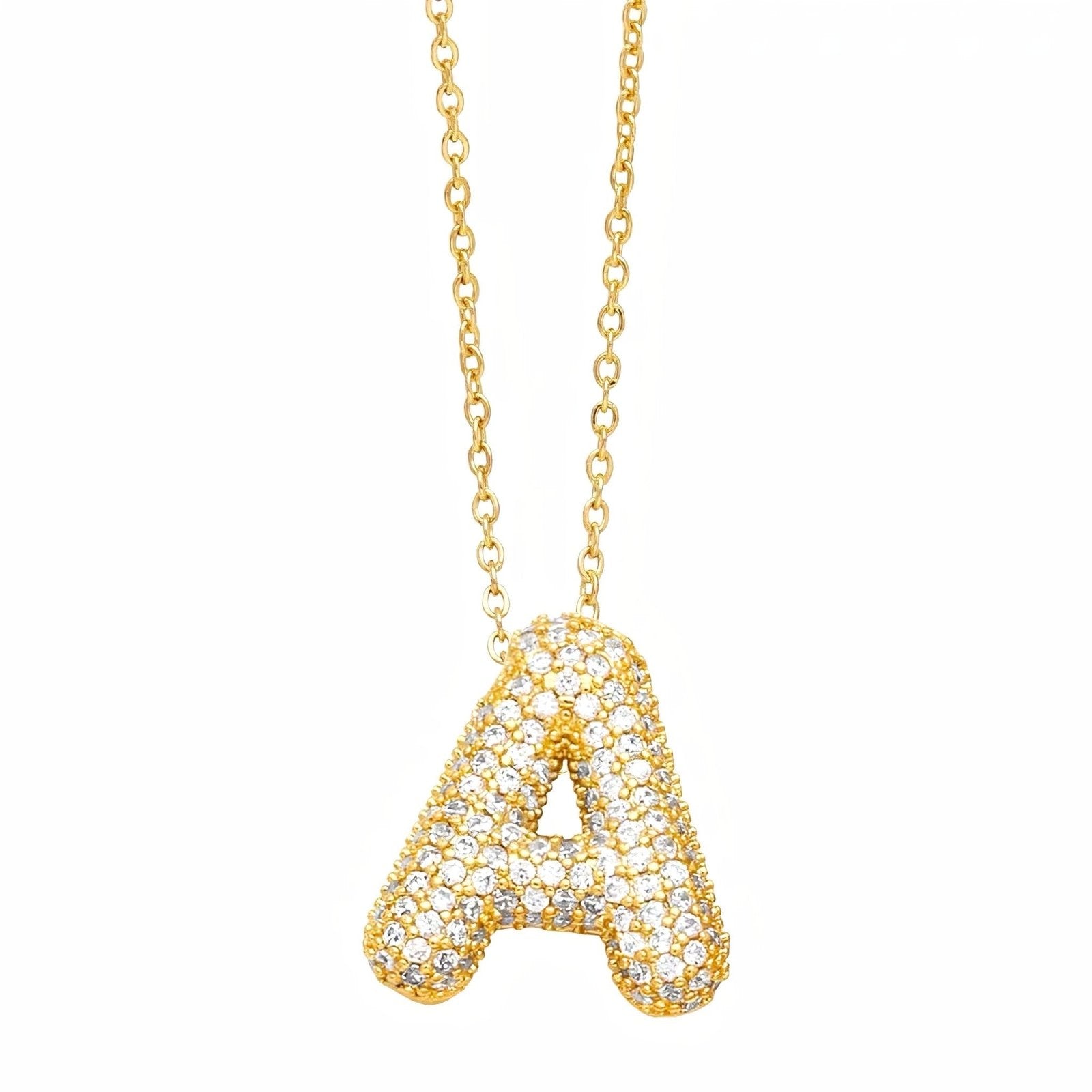Collier pendentif lettre, plaqué or, style urbain, modèle Milani