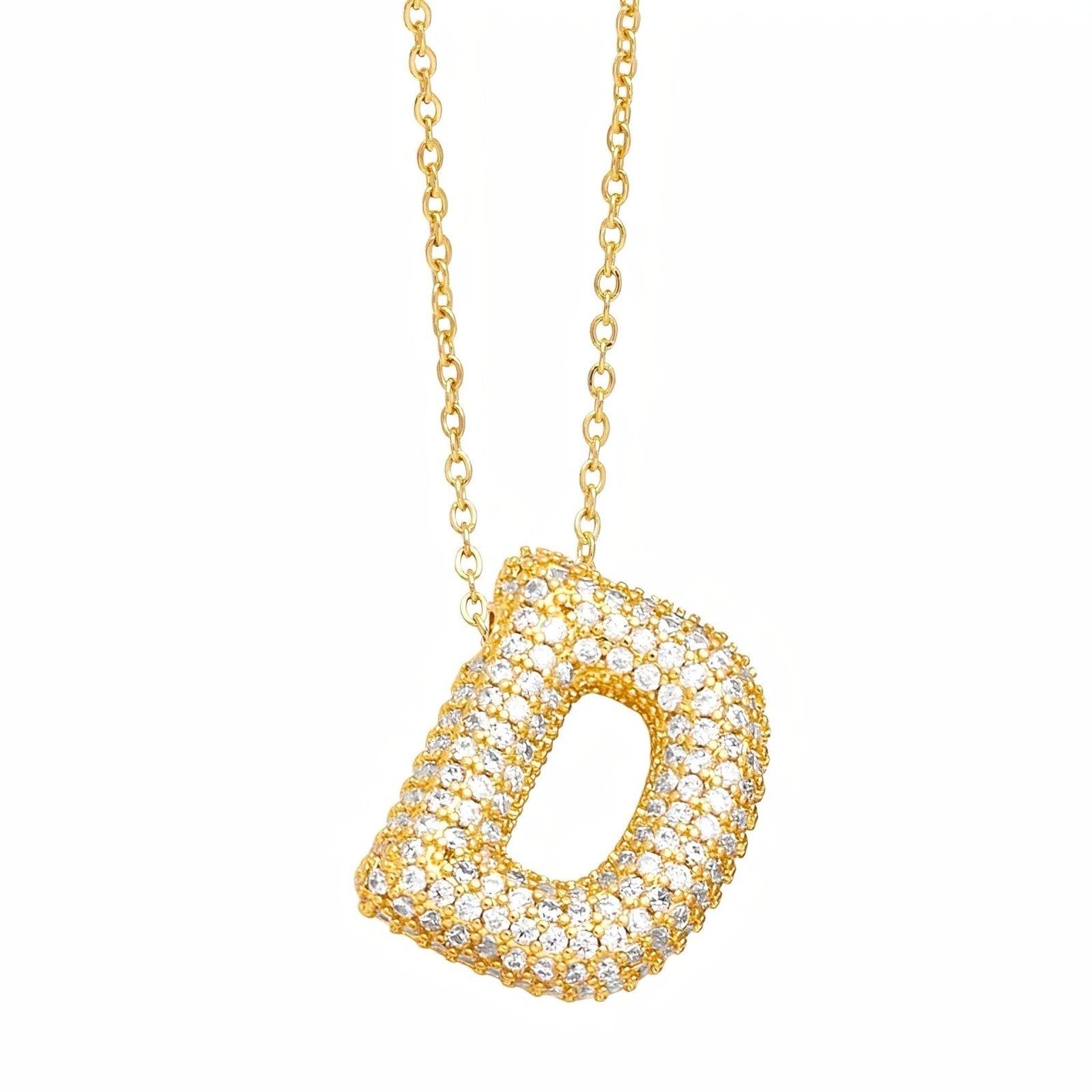 Collier pendentif lettre, plaqué or, style urbain, modèle Milani