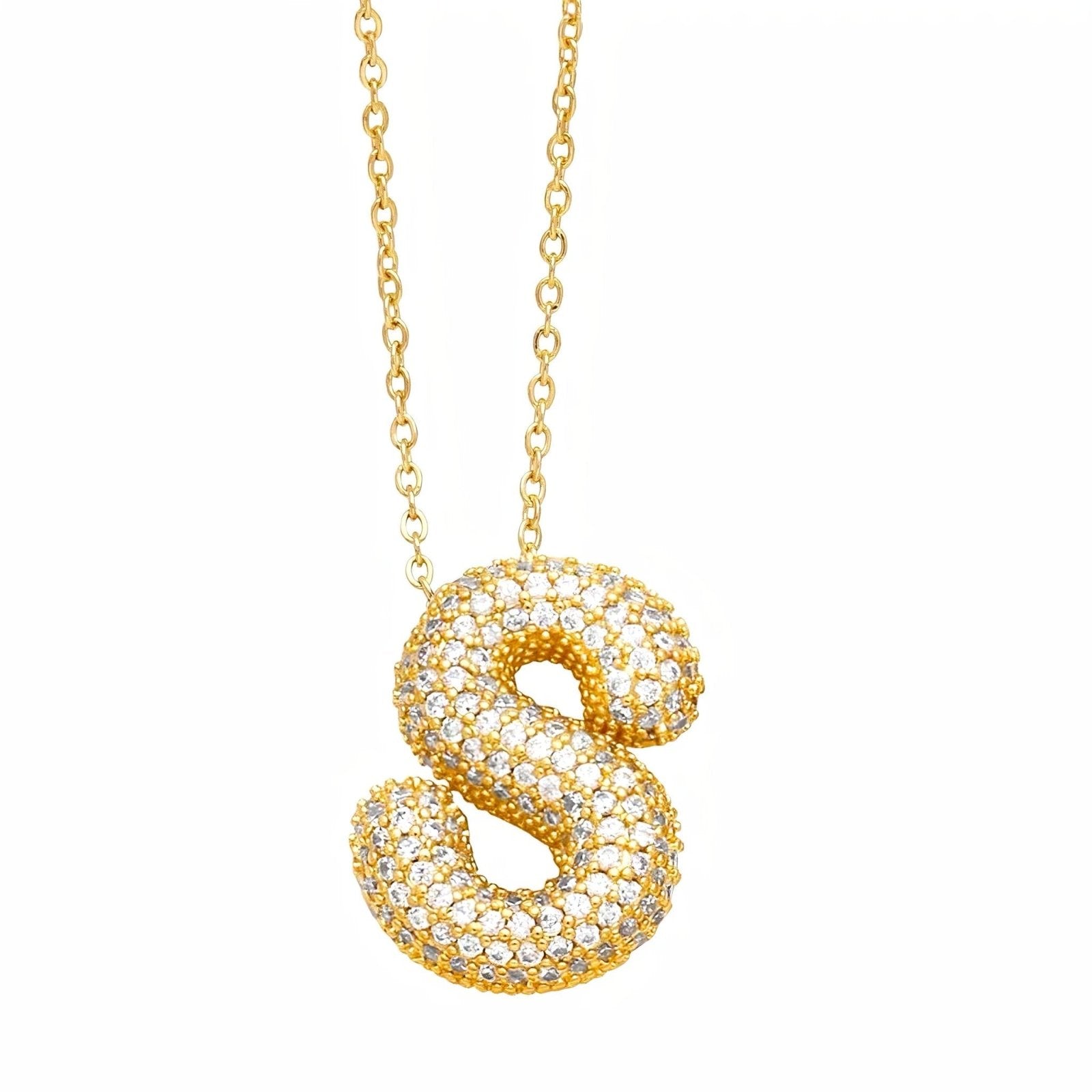 Collier pendentif lettre, plaqué or, style urbain, modèle Milani