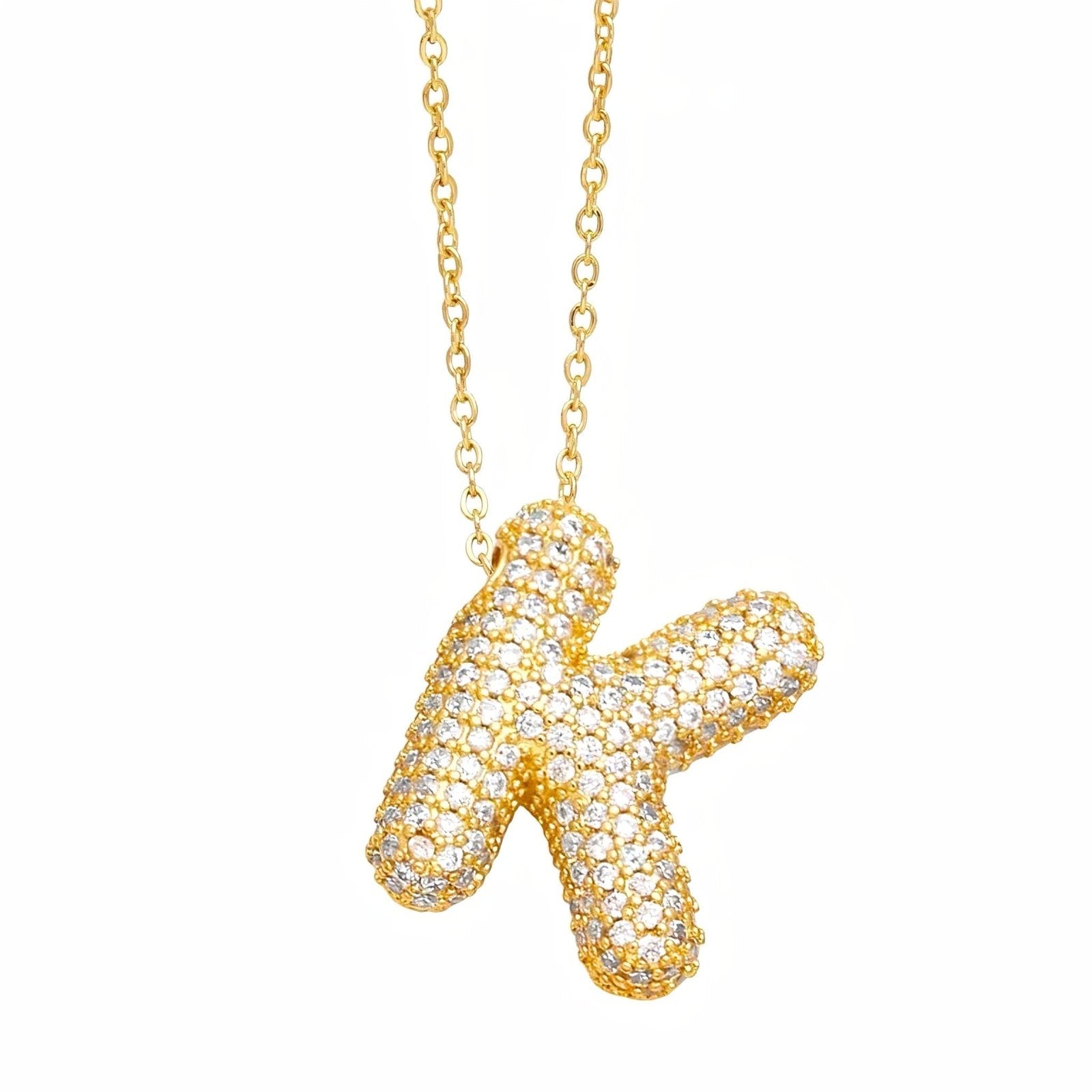 Collier pendentif lettre, plaqué or, style urbain, modèle Milani