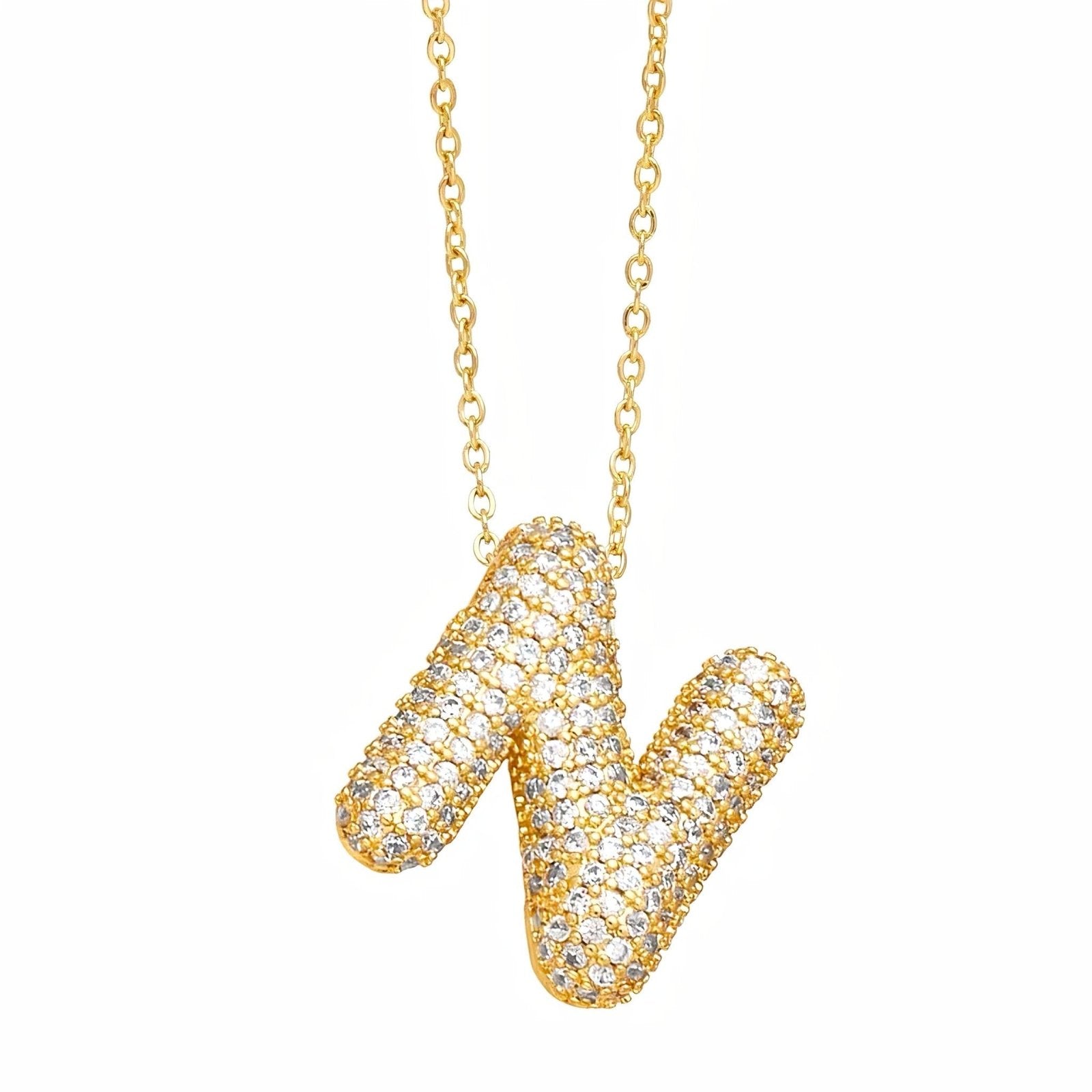 Collier pendentif lettre, plaqué or, style urbain, modèle Milani