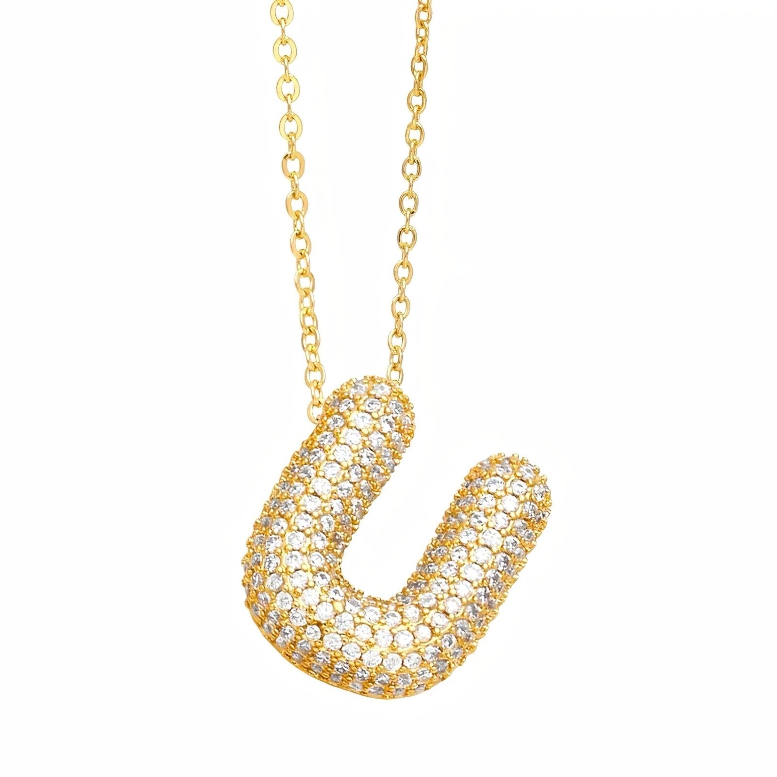 Collier pendentif lettre, plaqué or, style urbain, modèle Milani