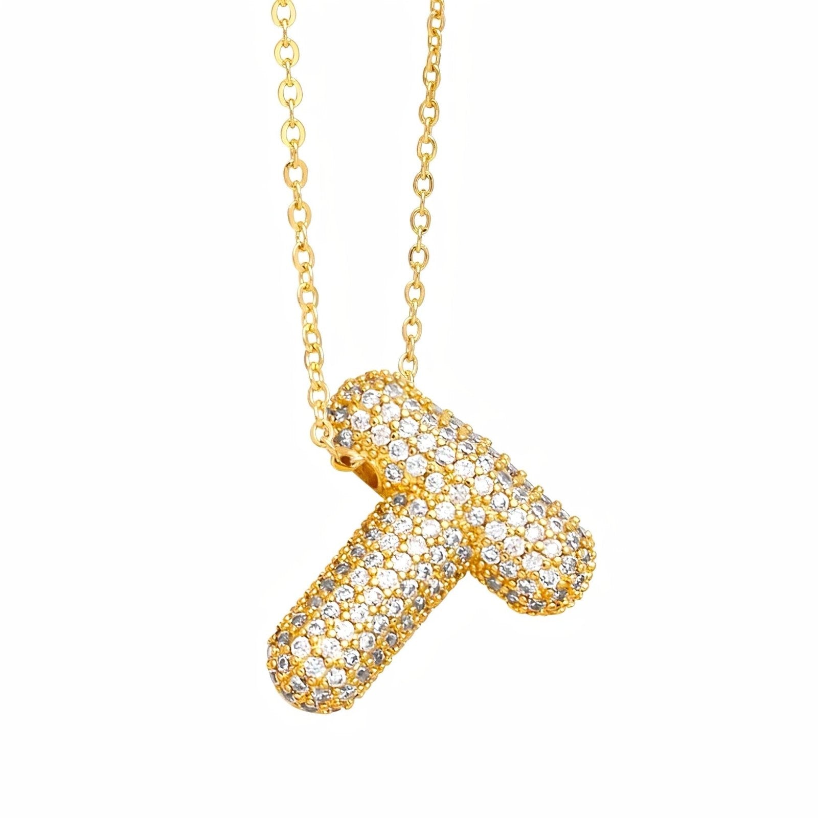 Collier pendentif lettre, plaqué or, style urbain, modèle Milani