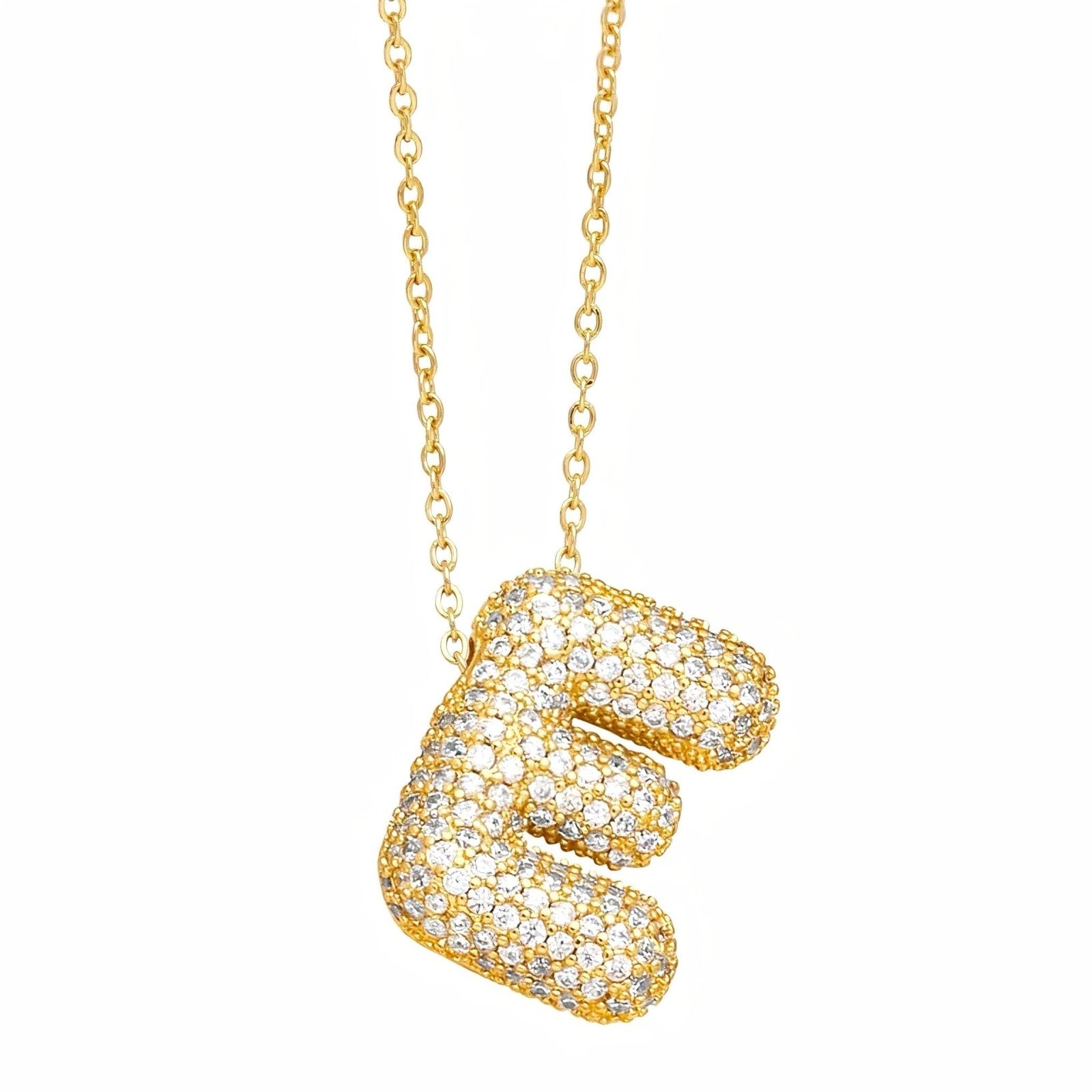 Collier pendentif lettre, plaqué or, style urbain, modèle Milani