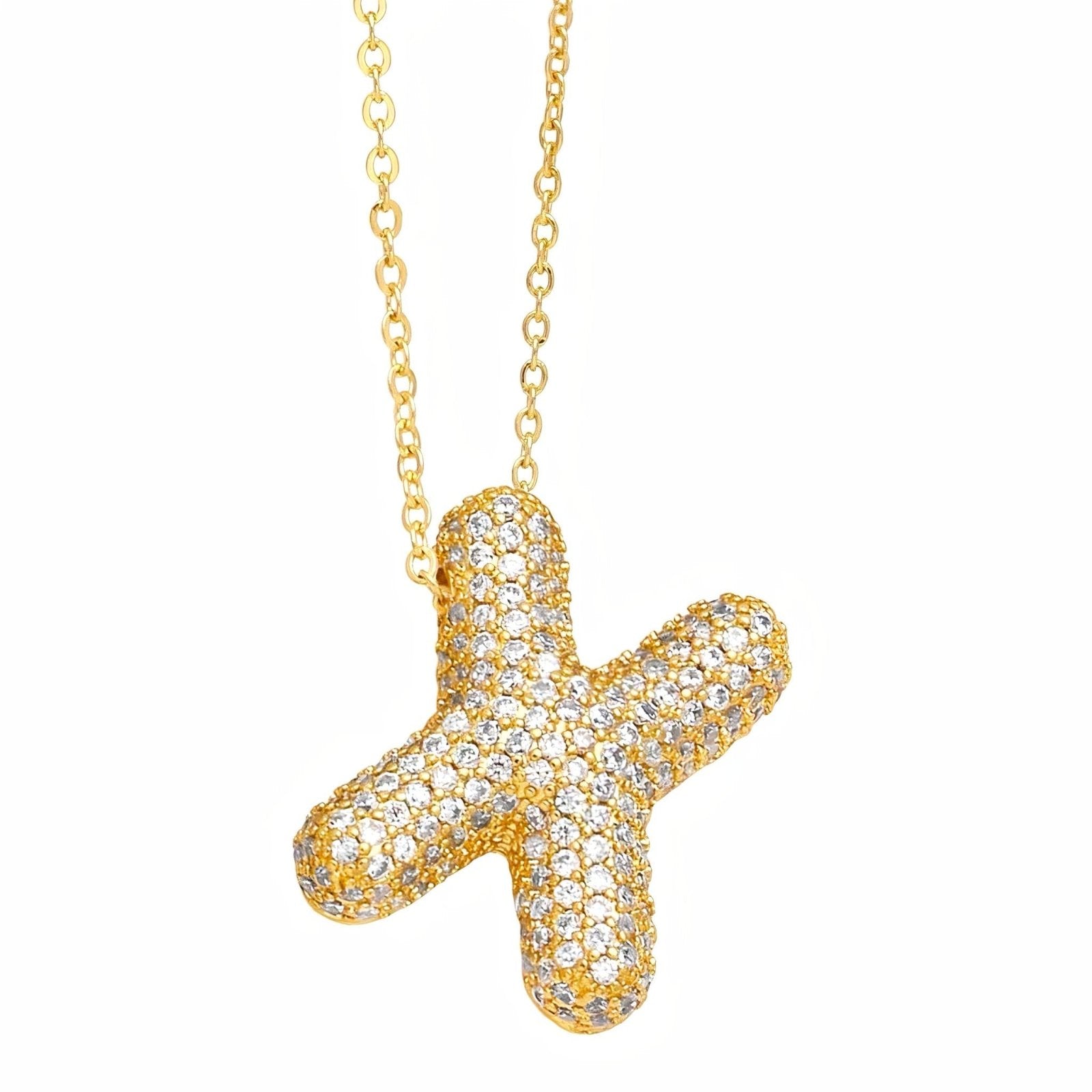 Collier pendentif lettre, plaqué or, style urbain, modèle Milani