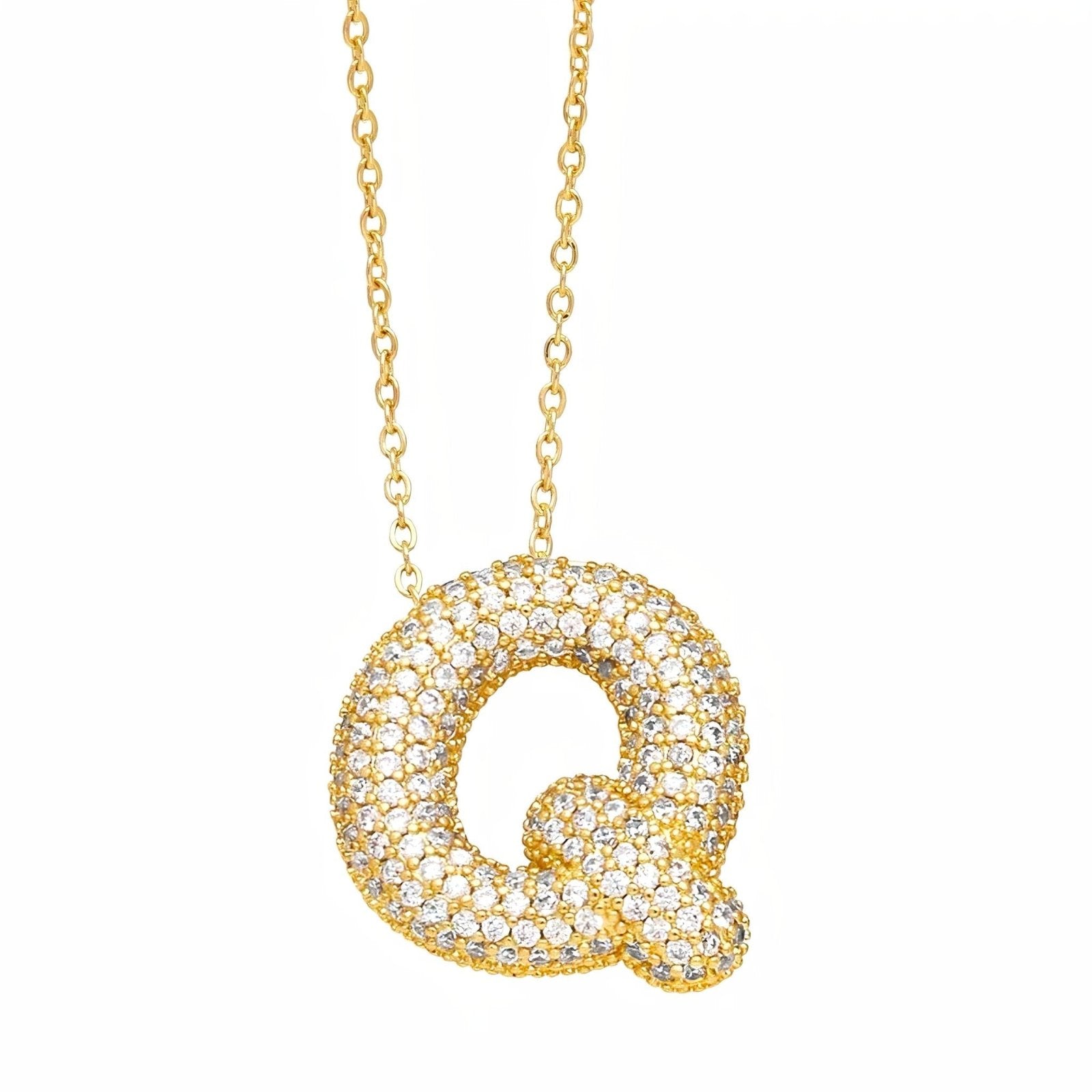 Collier pendentif lettre, plaqué or, style urbain, modèle Milani