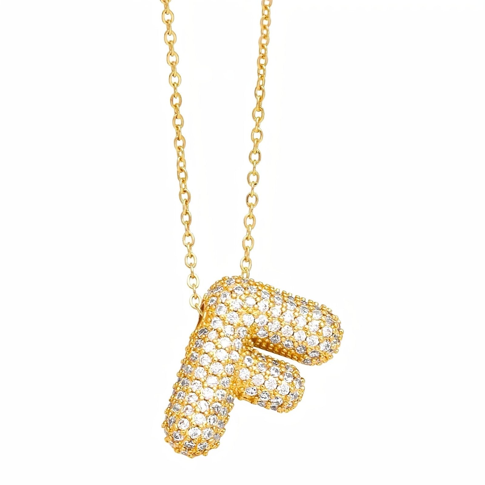 Collier pendentif lettre, plaqué or, style urbain, modèle Milani