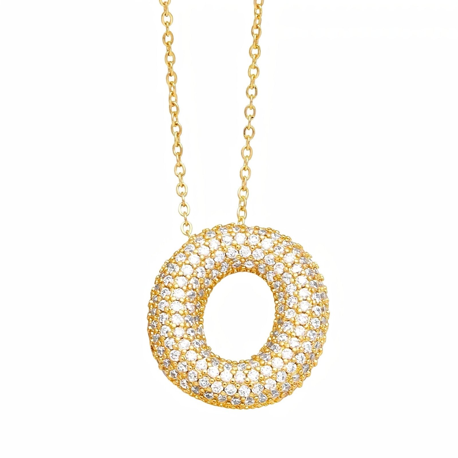 Collier pendentif lettre, plaqué or, style urbain, modèle Milani