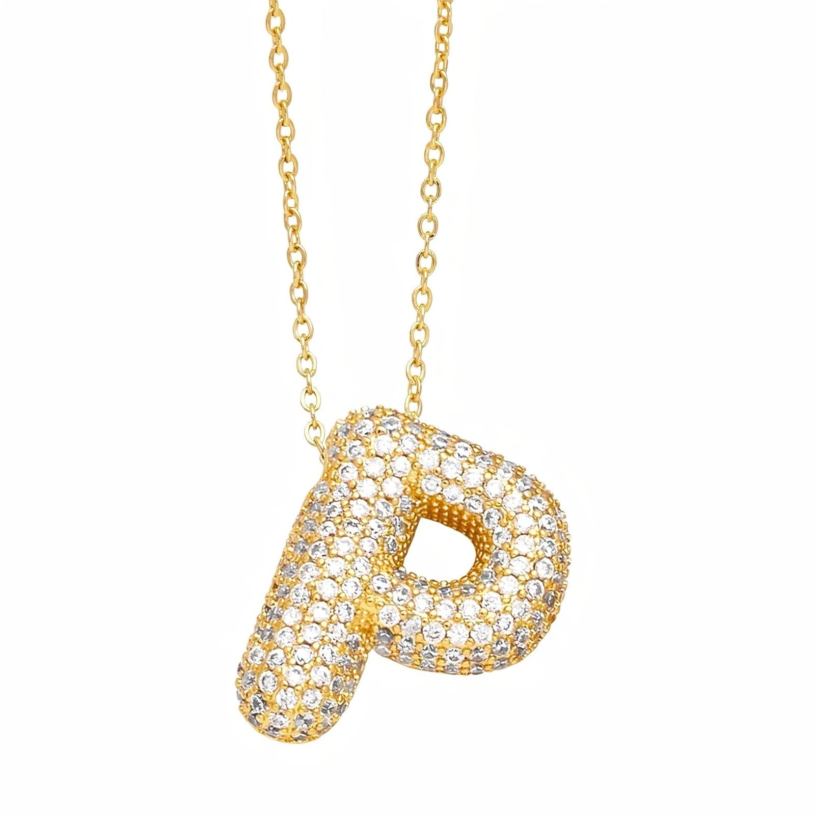 Collier pendentif lettre, plaqué or, style urbain, modèle Milani