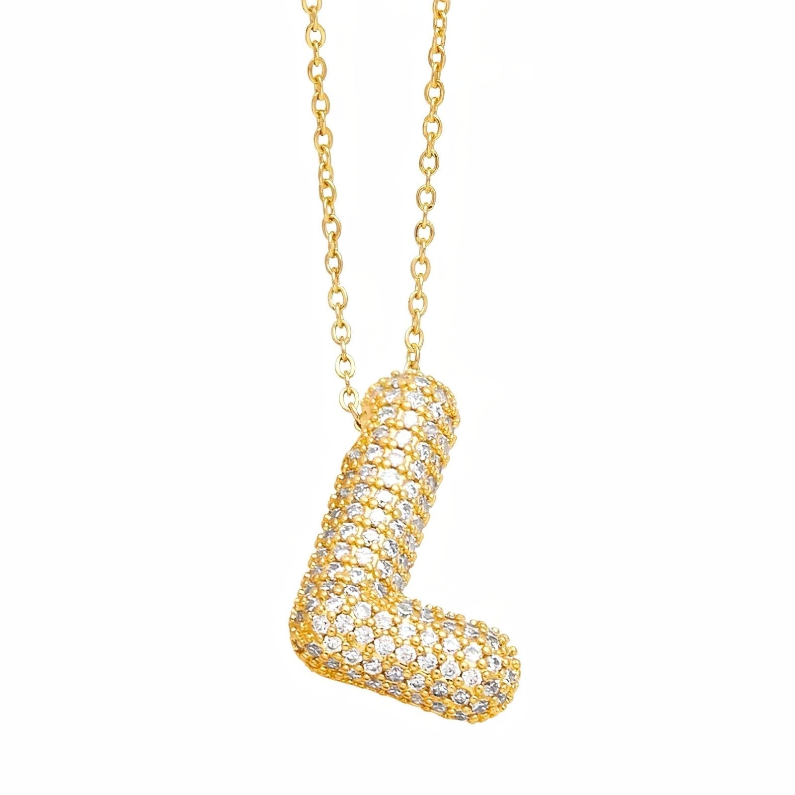 Collier pendentif lettre, plaqué or, style urbain, modèle Milani