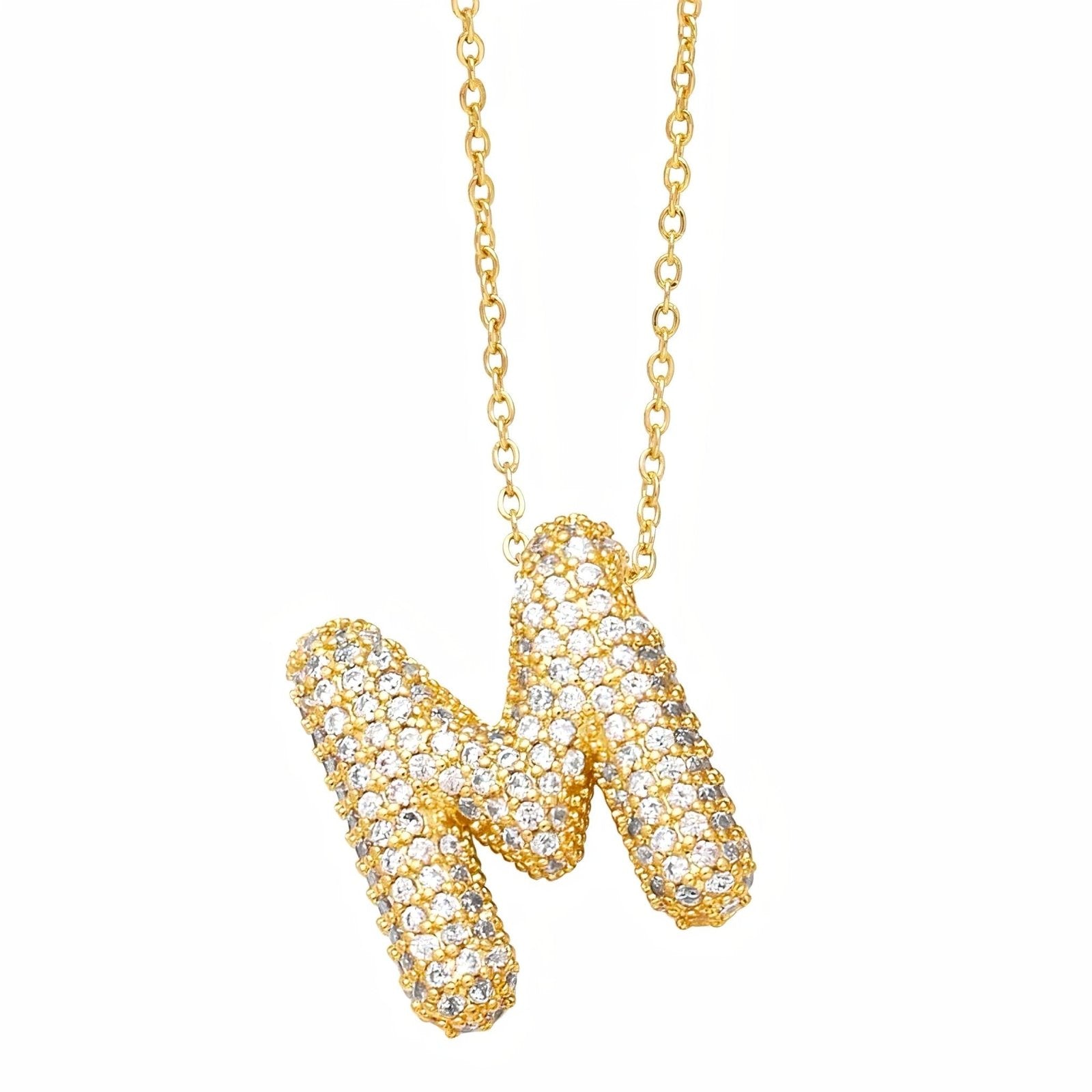 Collier pendentif lettre, plaqué or, style urbain, modèle Milani
