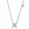 Collier pendentif lettre pour femme, avec zircon, en acier inoxydable
