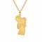 Collier pendentif maman et enfant, en acier inoxydable doré, bijou symbolique