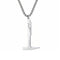 Collier pendentif marteau pour homme, en acier titane, outil de métier avec message inspirant gravé