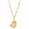 Collier pendentif oiseau pour femme, avec perles d’eau douce et nacre, en acier inoxydable