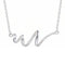 Collier pendentif ondulé pour femme, en argent 925, design moderne et raffiné