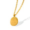 Collier pendentif ovale gravé “You are adorable”, acier inoxydable doré, pour femme, modèle Éloïse