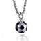 Collier pendentif pendentif ballon de football en acier inoxydable, couleur or ou argent, pour homme, modèle Soka