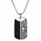 Collier pendentif plaque militaire avec tête de mort en relief, en acier inoxydable, style biker