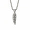Collier pendentif plume pour homme, en acier inoxydable argenté, style minimaliste et intemporel