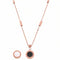 Collier pendentif réversible pour femme, avec acrylique, en acier inoxydable