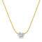 Collier pendentif solitaire pour femme, avec zircon , en acier inoxydable, style minimaliste