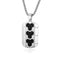 Collier pendentif sportif et urbain, maille vénitienne et détails carbone, pour homme moderne, modèle Tao