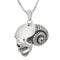 Collier pendentif tête de mort à corne pour homme, en acier inoxydable, style punk