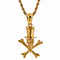 Collier pendentif tête de mort avec os croisés pour homme, en acier inoxydable, style rock